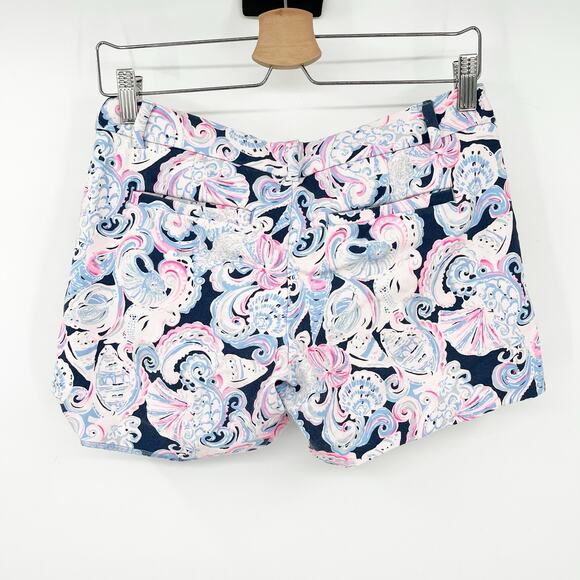 Lilly Pulitzer Womens 5" Callahan Tropical Knit Shorts High Tide Shorts Size 2 - Picture 6 of 6